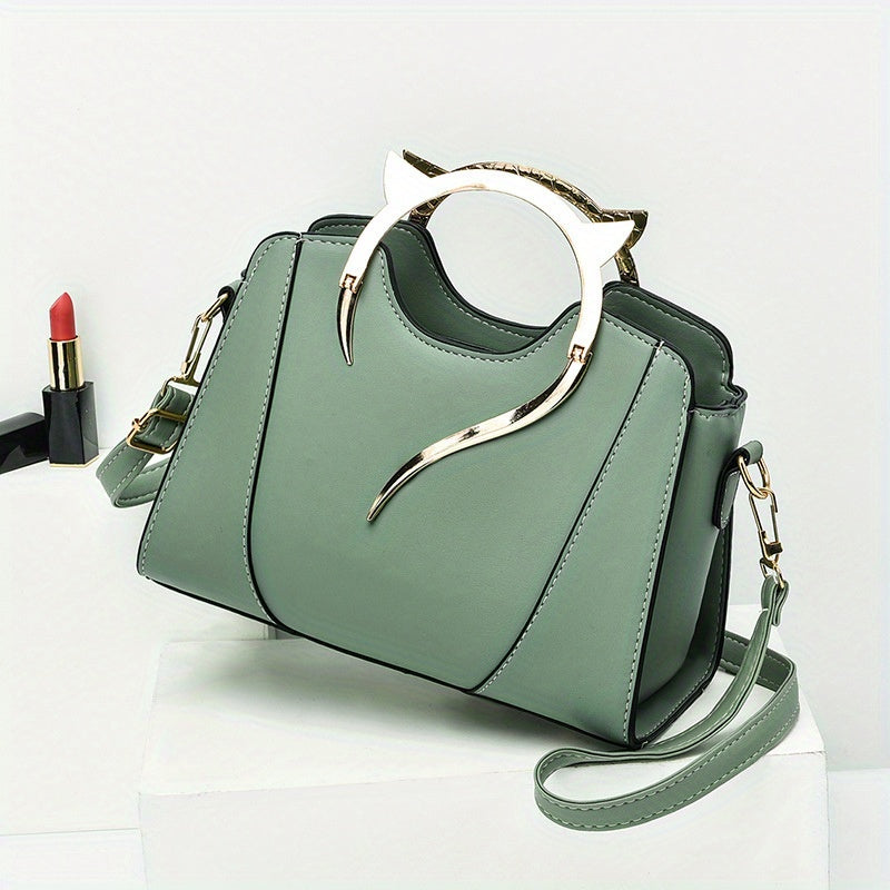 Pixor Classic Women's All-Match Elegant Tote Satchel Bag with Cat Ear Design Top Handles