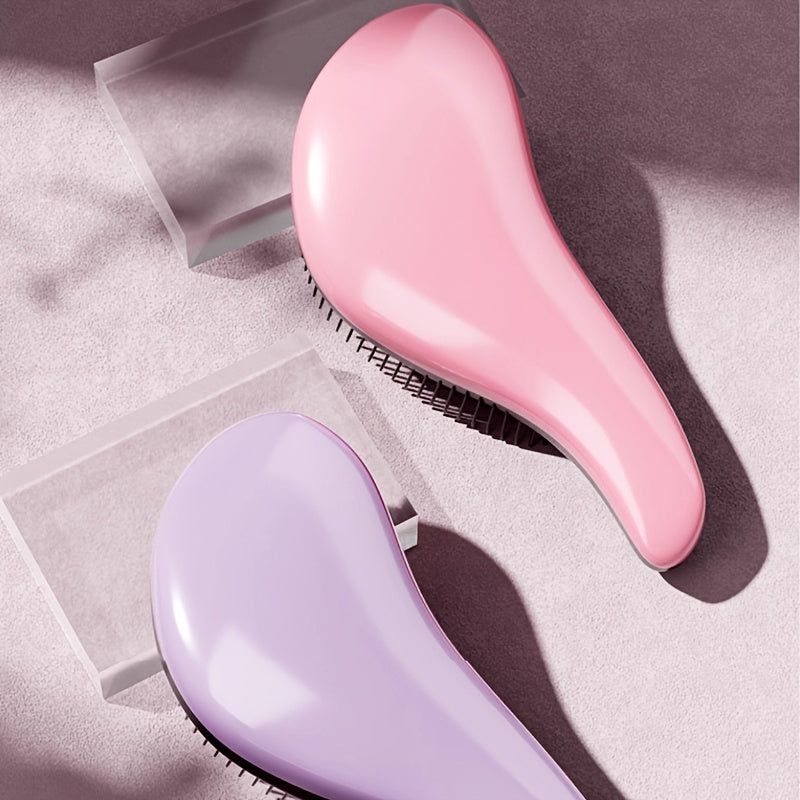 Pixor 1pc Ergonomic Anti-Static Hair Brush with Cushioned Handle & Scalp Massager - Detangling Brush with Soft Nylon-like Design