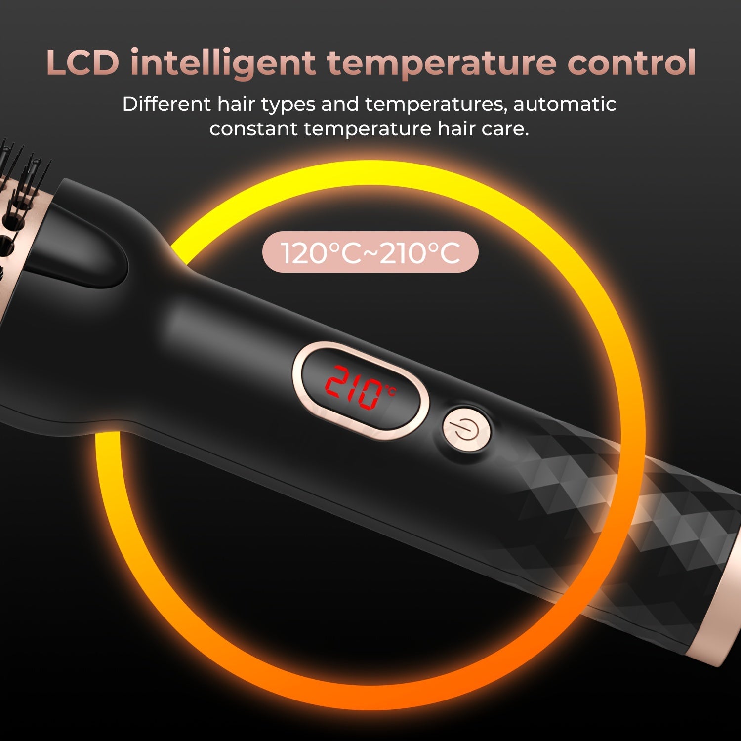 Pixor 3-In-1 Ceramic Hair Curler, Heated Round Brush, All-In-One Thermal Hot Air Brush |Ceramic Brush|