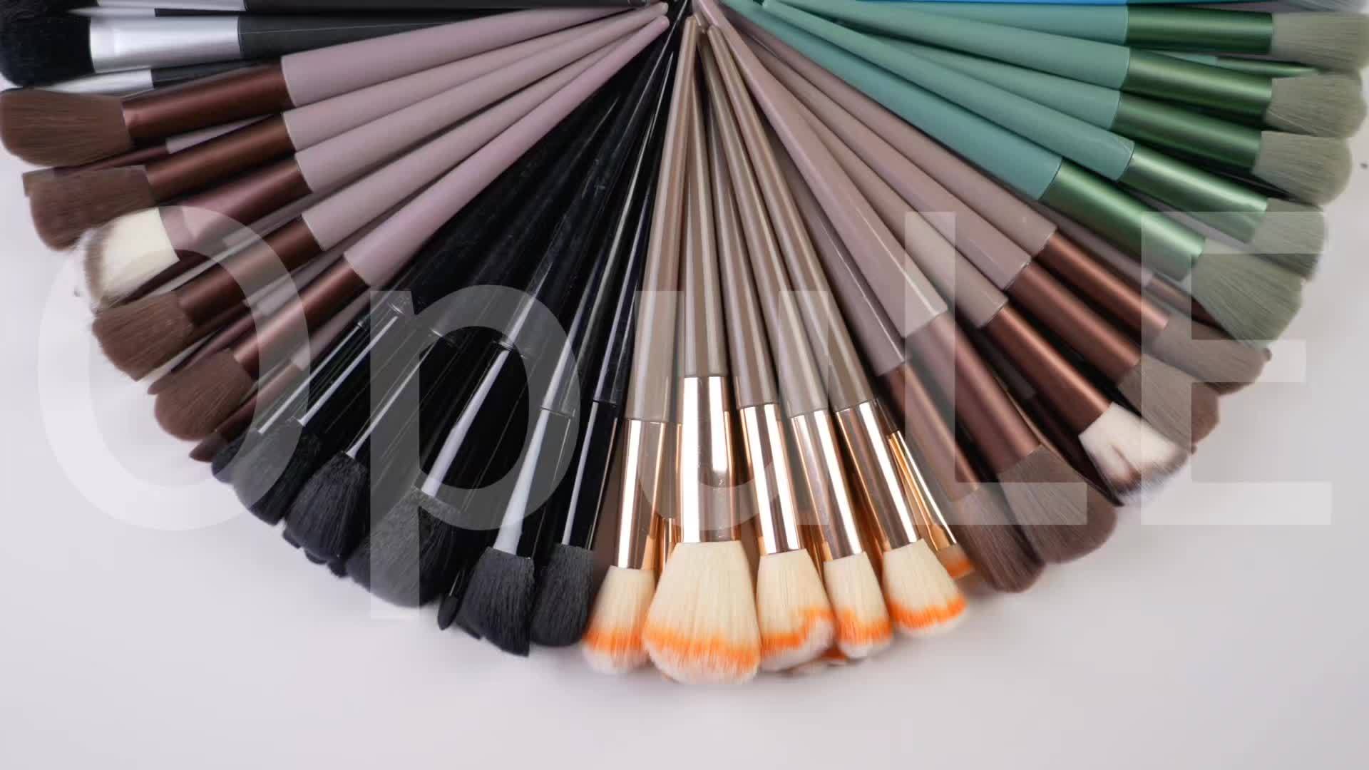 Pixor 33pcs Makeup Brush Set with Soft Nylon Bristles, Beauty Blenders, Puffs & More