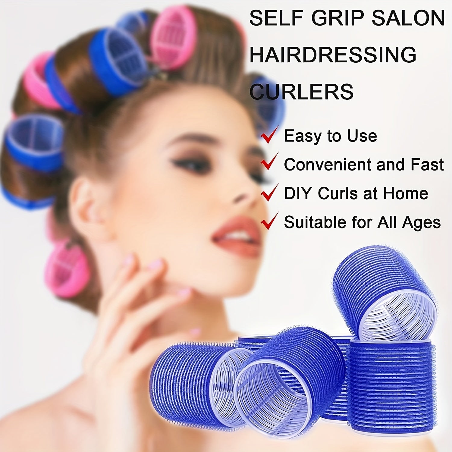 Pixor 25pcs Self-Adhesive Curling Iron and Clip Set, Including 12 Curling Irons and 12 Duckbill Clip Curling Irons And Comb