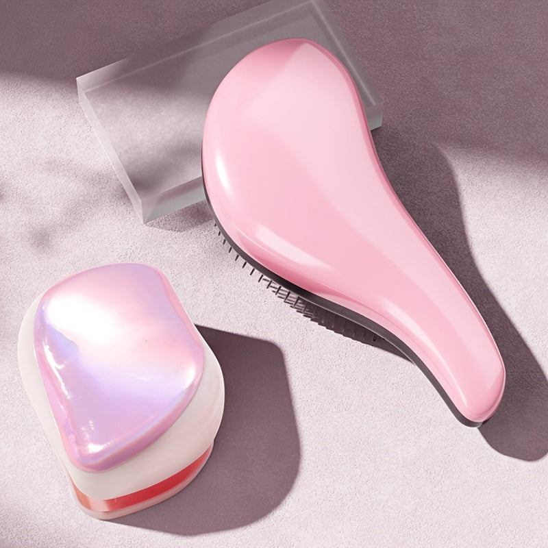 Pixor 1pc Ergonomic Anti-Static Hair Brush with Cushioned Handle & Scalp Massager - Detangling Brush with Soft Nylon-like Design