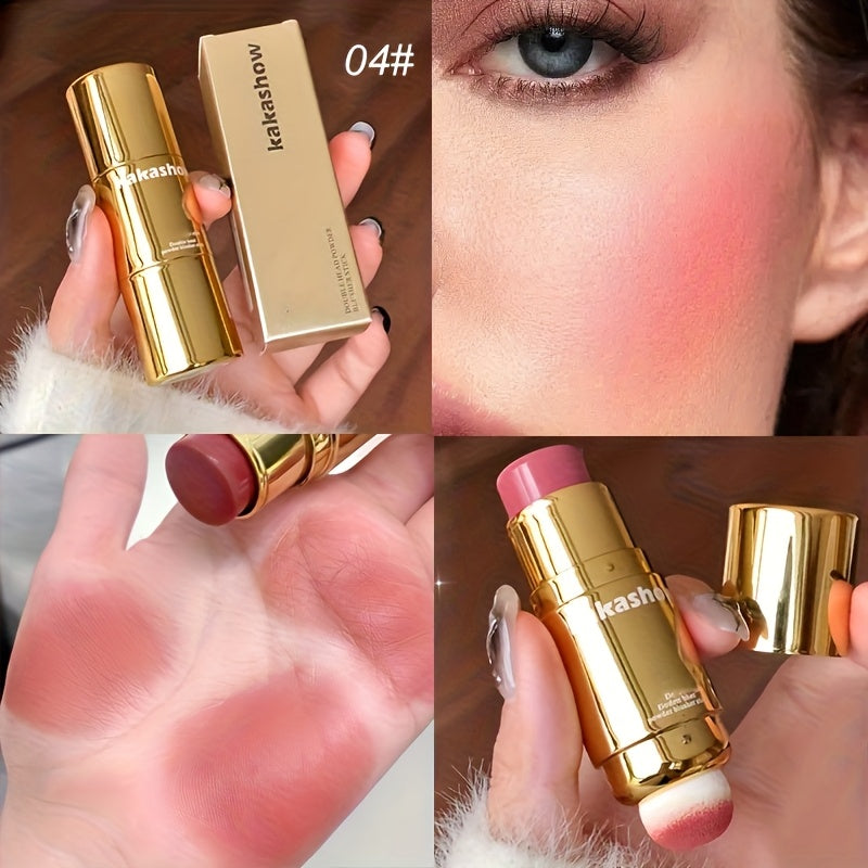 Pixor Waterproof Dual-Ended Blush Stick - Matte Finish, Buildable Coverage for All Skin Tones