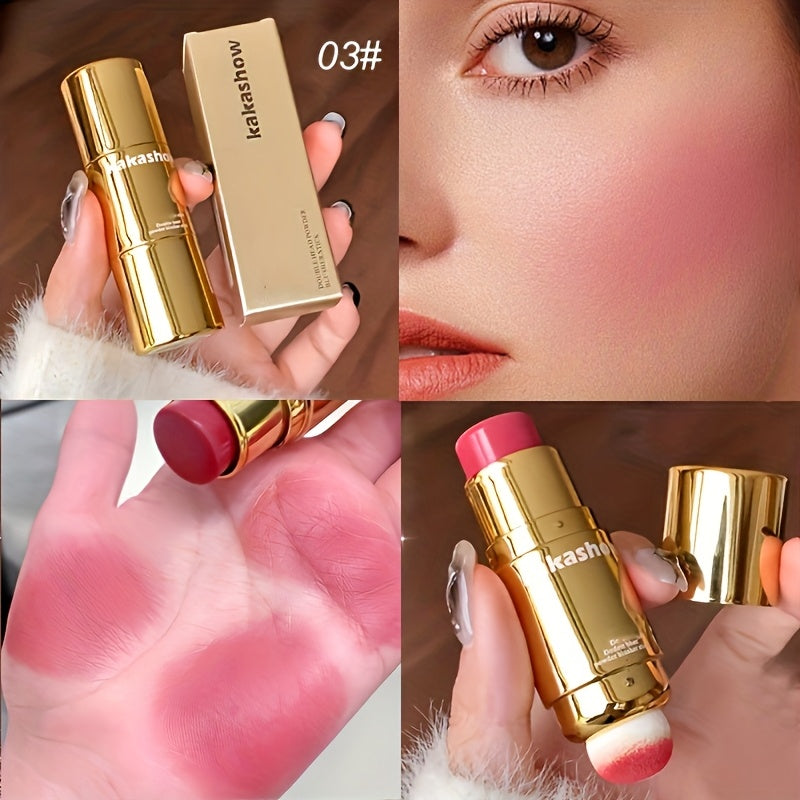 Pixor Waterproof Dual-Ended Blush Stick - Matte Finish, Buildable Coverage for All Skin Tones