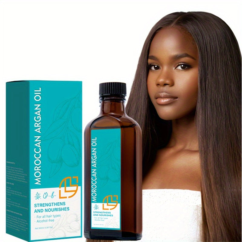 Pixor 3.38oz Moroccan Argan Oil - Strengthening & Nourishing, Alcohol-Free, Suitable for Normal Hair Types, Hydrating Effect