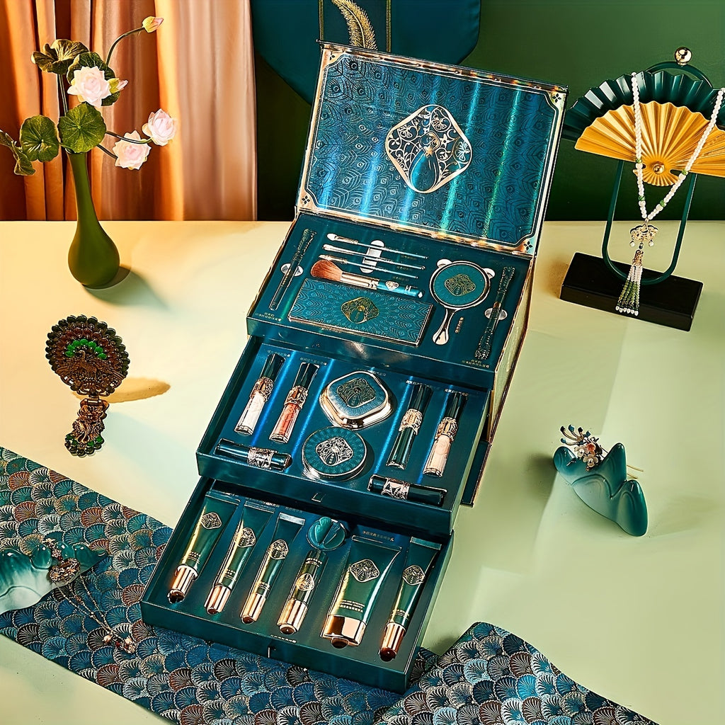 Pixor High End Luxury Makeup And Skincare Gift Box Set Of 23pcs, Complete Set Of Skincare, Makeup And Beauty Tools