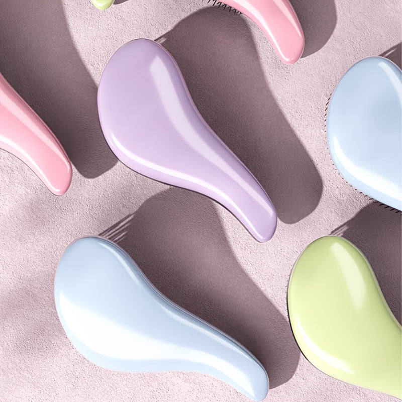 Pixor 1pc Ergonomic Anti-Static Hair Brush with Cushioned Handle & Scalp Massager - Detangling Brush with Soft Nylon-like Design