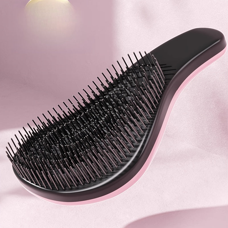 Pixor 1pc Ergonomic Anti-Static Hair Brush with Cushioned Handle & Scalp Massager - Detangling Brush with Soft Nylon-like Design