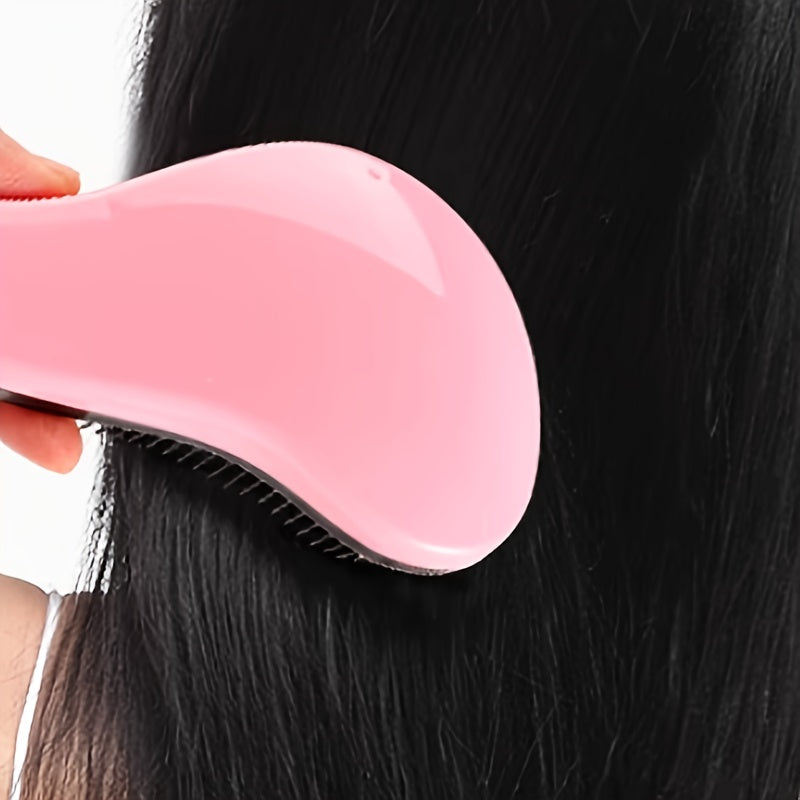 Pixor 1pc Ergonomic Anti-Static Hair Brush with Cushioned Handle & Scalp Massager - Detangling Brush with Soft Nylon-like Design