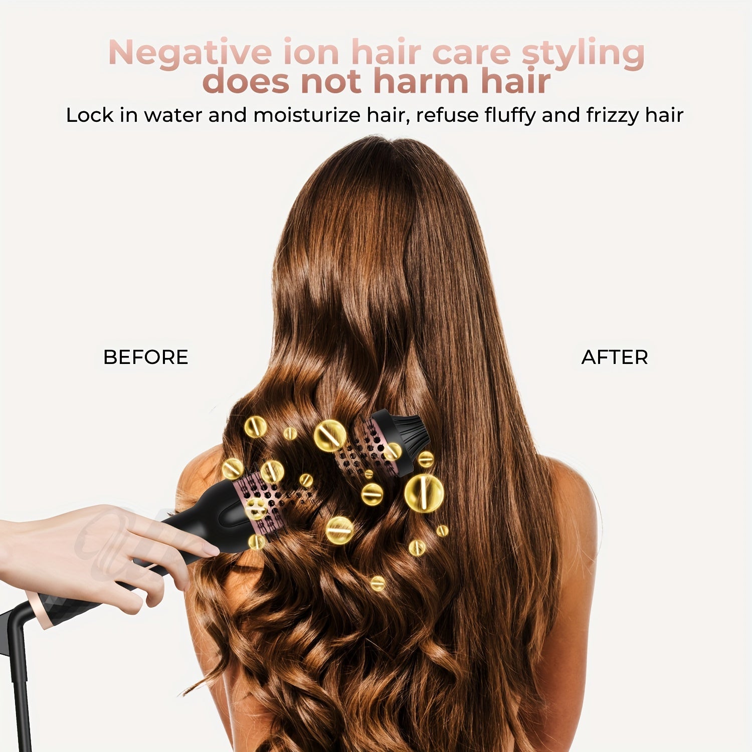 Pixor 3-In-1 Ceramic Hair Curler, Heated Round Brush, All-In-One Thermal Hot Air Brush |Ceramic Brush|