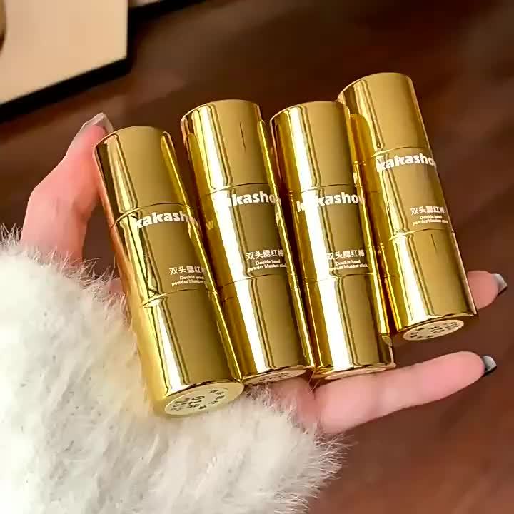 Pixor Waterproof Dual-Ended Blush Stick - Matte Finish, Buildable Coverage for All Skin Tones