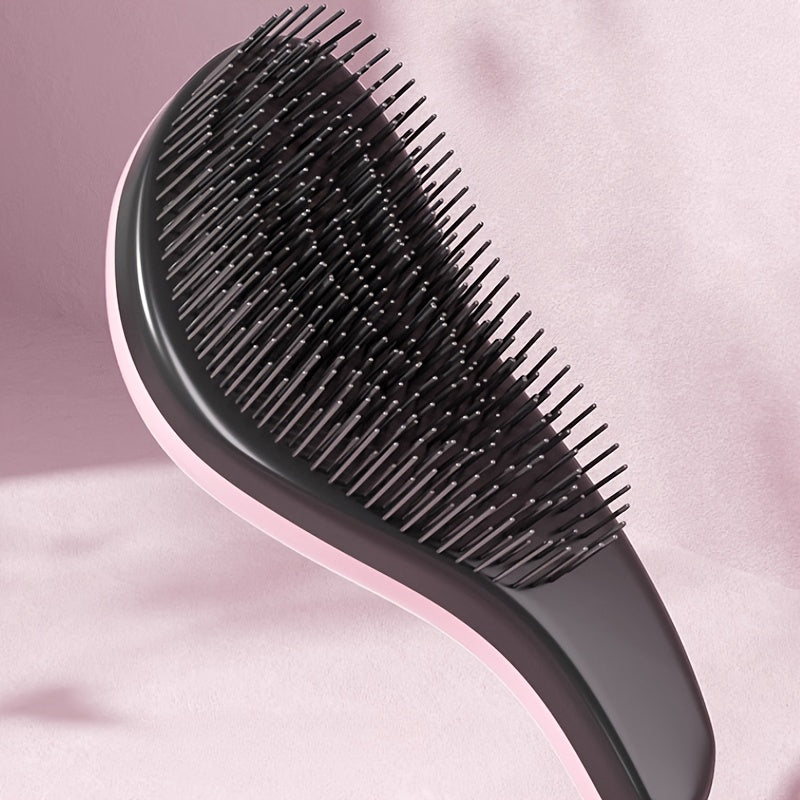 Pixor 1pc Ergonomic Anti-Static Hair Brush with Cushioned Handle & Scalp Massager - Detangling Brush with Soft Nylon-like Design