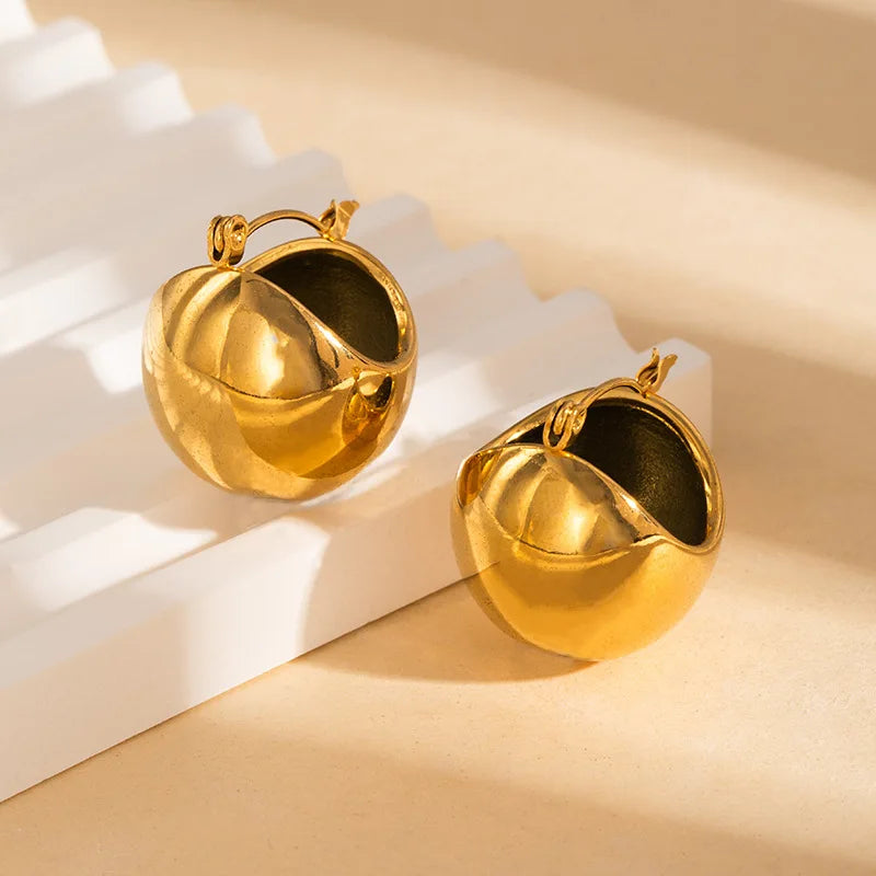 Pixor High-End Stainless Steel Cross-Border European American Stud Earrings for Women