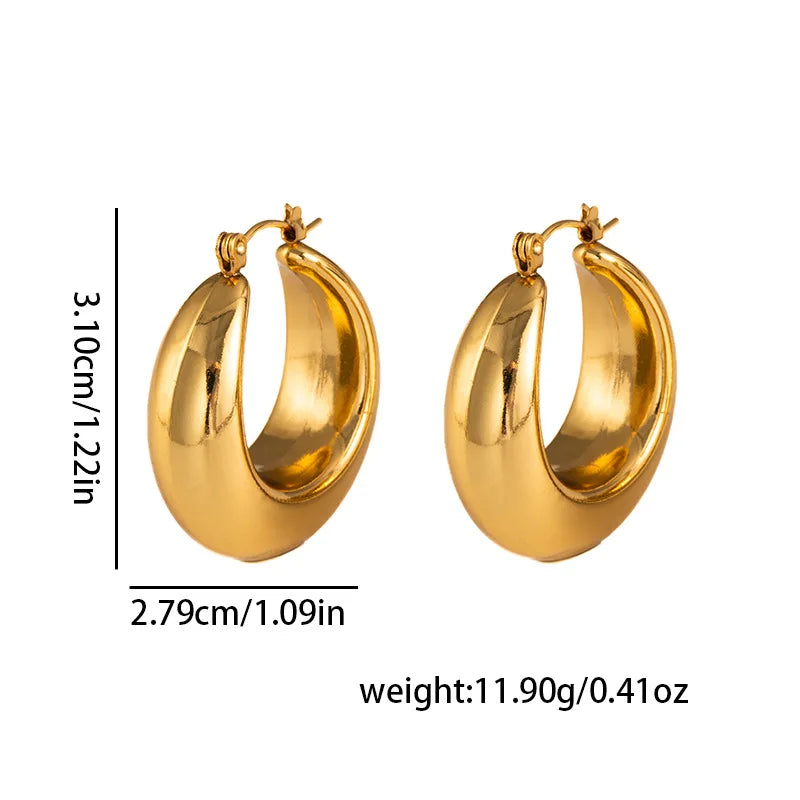 Pixor High-End Stainless Steel Cross-Border European American Stud Earrings for Women
