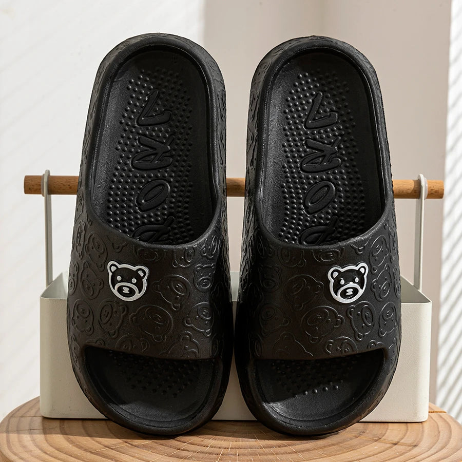 Pixor Women's Slippers Printting Cute Bear Cartoon Sandals