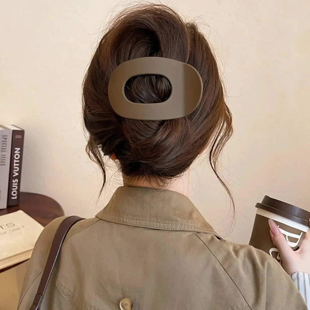 Pixor Fashion Oval Hair Claw Clip for Women New Design Leopard Matte