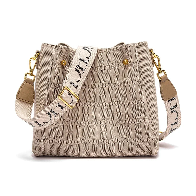 Pixor Crossbody Elegant Design Sense Letters Drawstring Design Brand Women's Bag