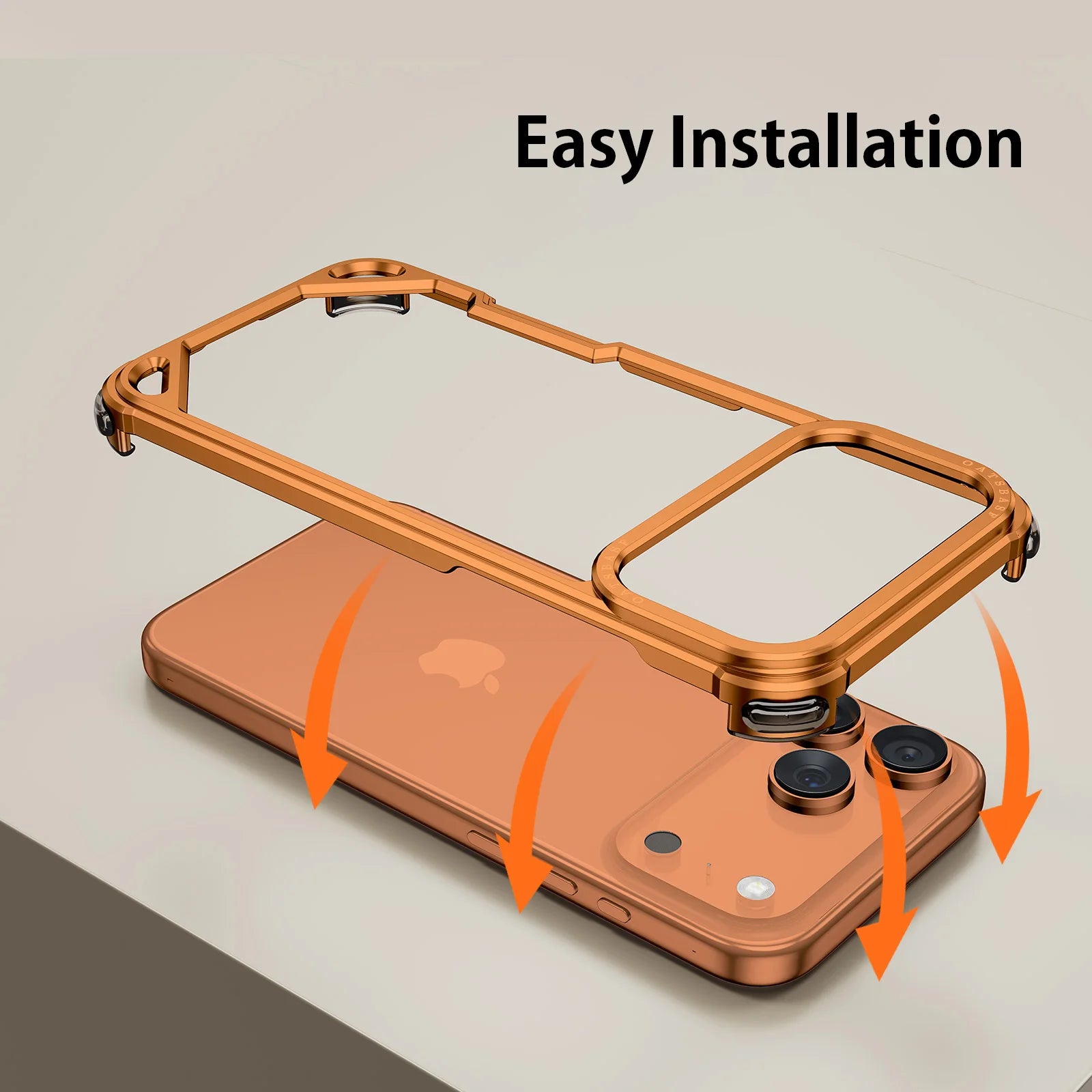 Pixor Eary for iPhone 17 Pro Max 17 Air Phone Case Aluminum Alloy Metal Frameless Shells