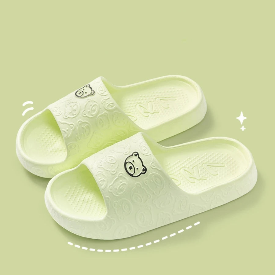 Pixor Fashion Women's Slippers Indoor Soft Sole Cartoon Bear Print