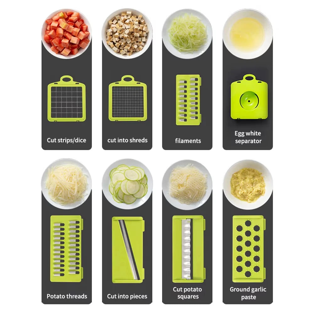 16 in 1 Multifunctional Vegetable Chopper Onion Chopper Handle Food Grate Food Chopper Kitchen tools