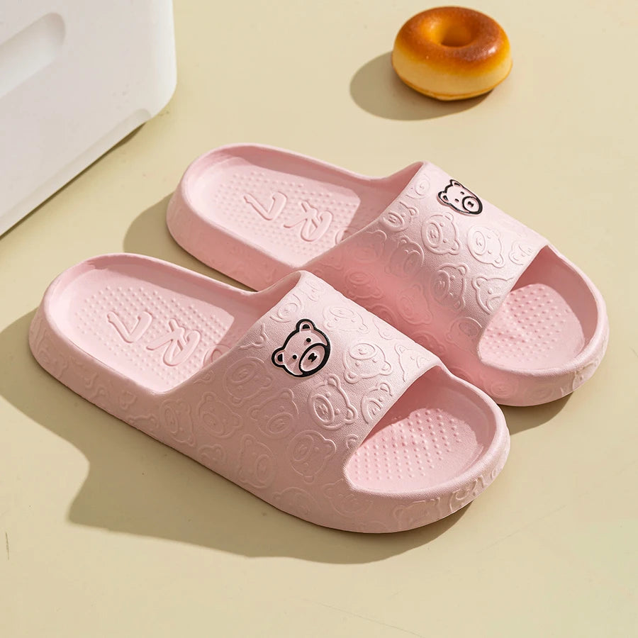 Pixor Women's Slippers Printting Cute Bear Cartoon Sandals
