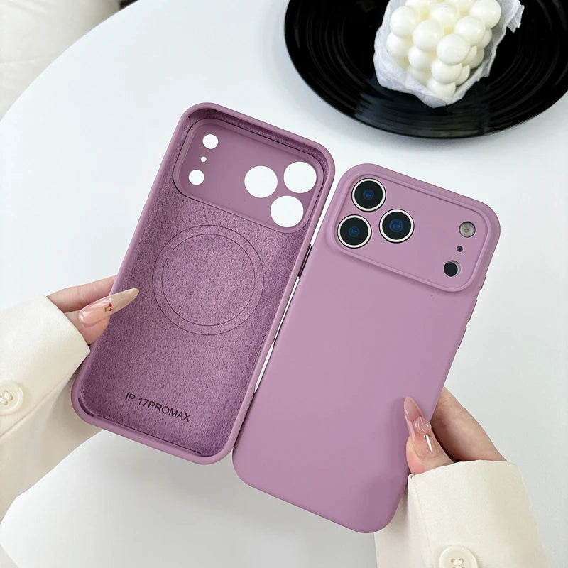 Pixor Magsafe Magnetic Wireless Charging Solid Color Liquid Silicone Phone Case for IPhone 17 Pro Max 17 Air