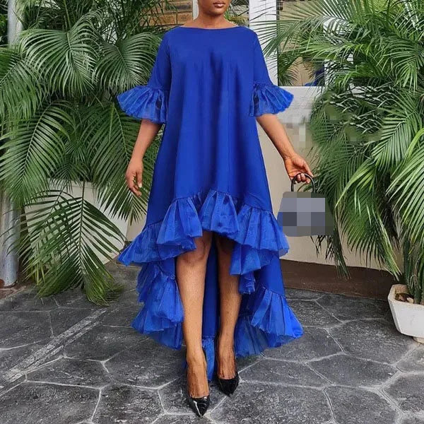 Pixor Lace Patchwork Half Sleeved Dress For Women's
