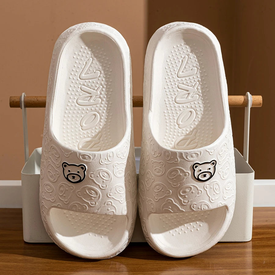Pixor Women's Slippers Printting Cute Bear Cartoon Sandals