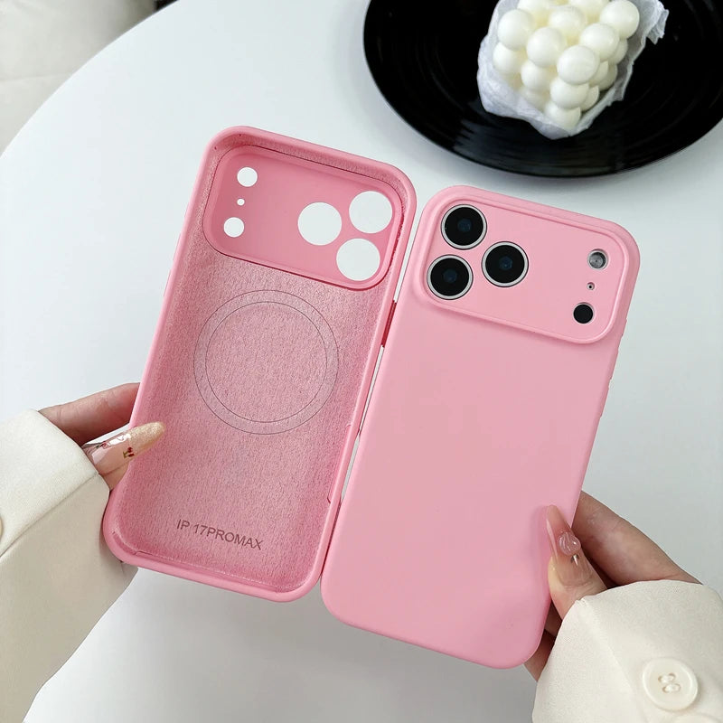 Pixor Magsafe Magnetic Wireless Charging Solid Color Liquid Silicone Phone Case for IPhone 17 Pro Max 17 Air