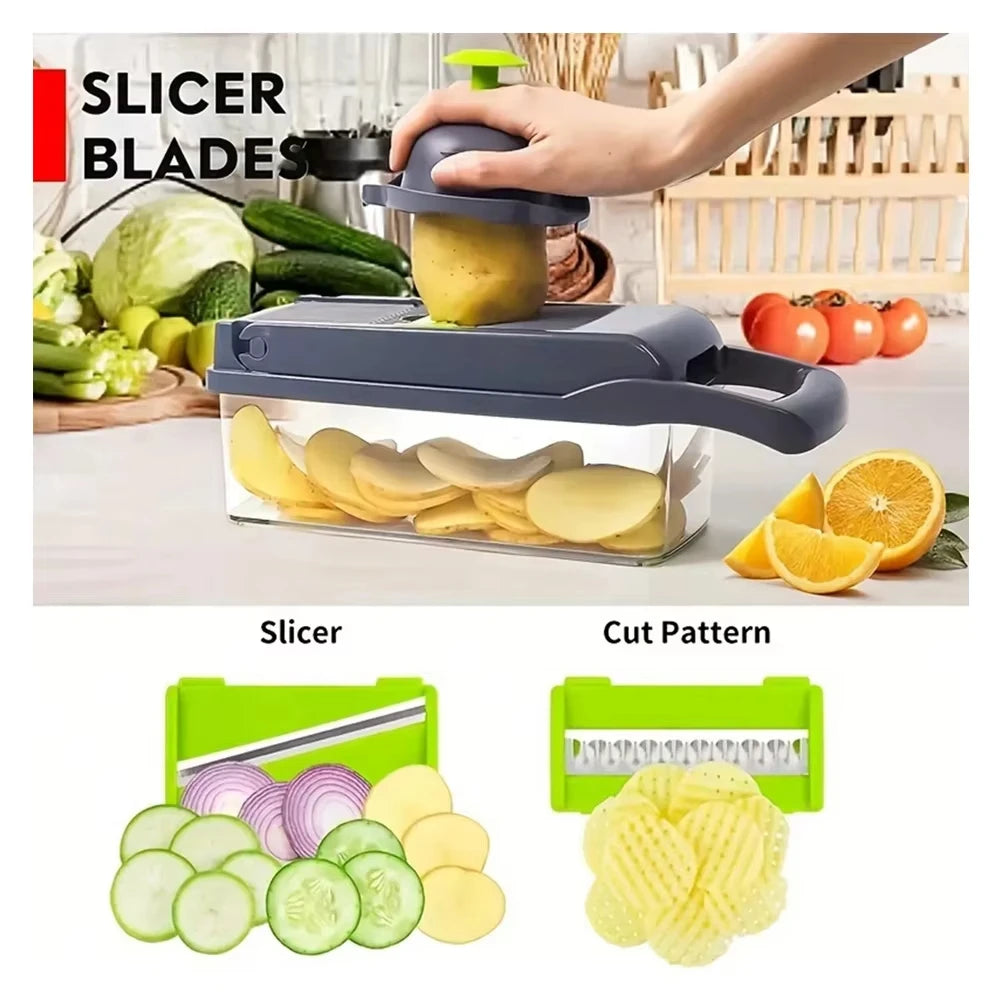 16 in 1 Multifunctional Vegetable Chopper Onion Chopper Handle Food Grate Food Chopper Kitchen tools