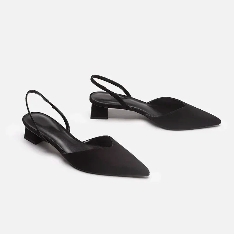 Pixor Summer 2025 New Women Black Baotou Fashion Sandals Woman Heels