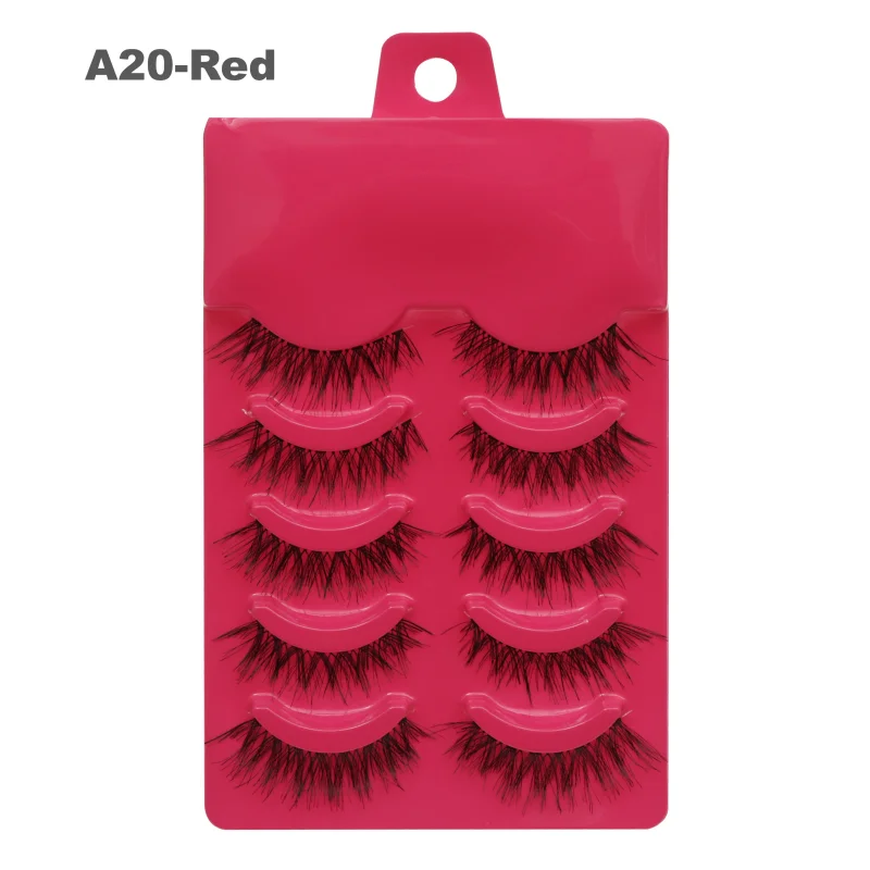 Pixor 5 Pairs Individual Lashes Wispy Women Makeup Eyelash Extension Natural
