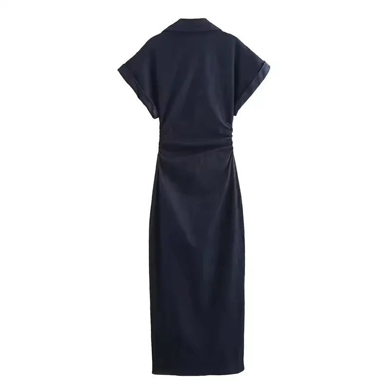 Pixor Denim Dress Women's Spring Summer Casual Long Dresses For Women 2025