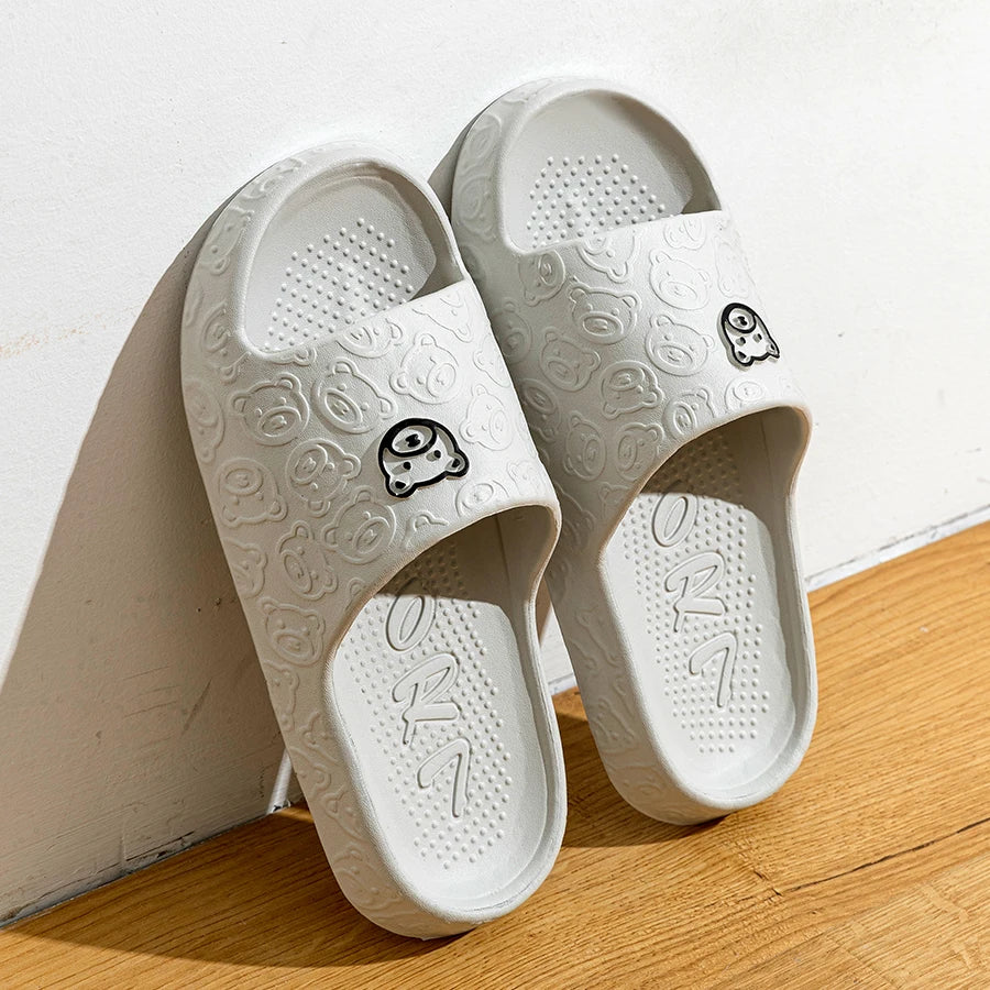 Pixor Women's Slippers Printting Cute Bear Cartoon Sandals