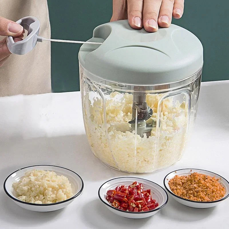 500/900ML Manual Meat Mincer Garlic Chopper Rotate Garlic Press Crusher Vegetable Onion Cutter
