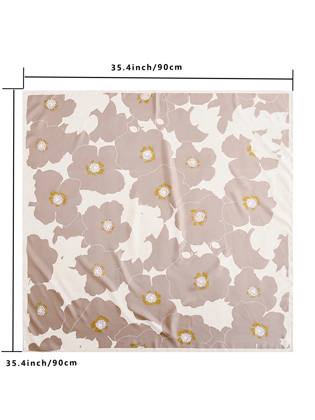 Pixor 1PC Silk Texture Scarf 35" Large Square Lightweight
