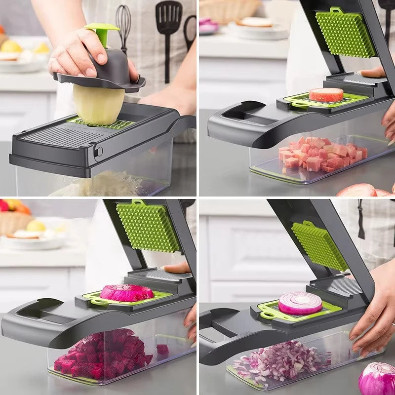 16 in 1 Multifunctional Vegetable Chopper Onion Chopper Handle Food Grate Food Chopper Kitchen tools