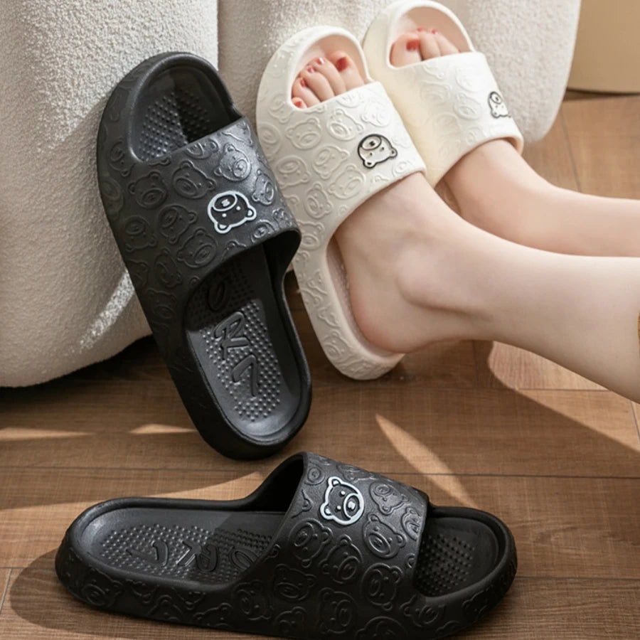 Pixor Women's Slippers Printting Cute Bear Cartoon Sandals