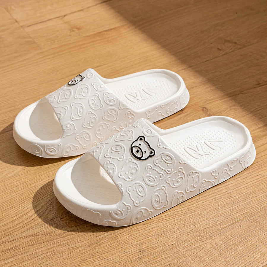 Pixor Fashion Women's Slippers Indoor Soft Sole Cartoon Bear Print