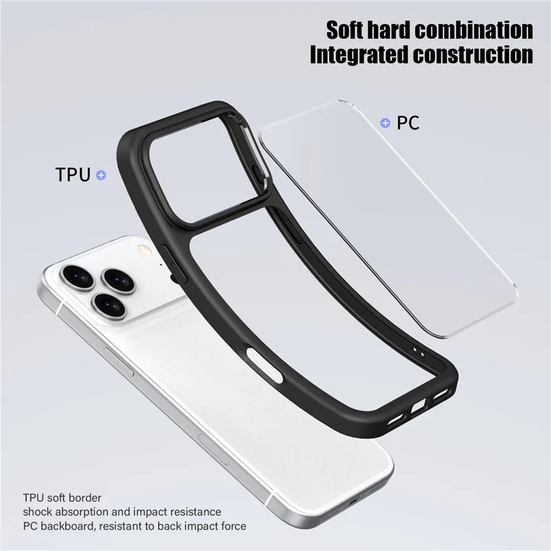Pixor Candy Color Bumper Shockproof for Magsafe Magnetic Case for iPhone 17 17Air 17Pro Max Transparent Wireless Charging Hard Cover