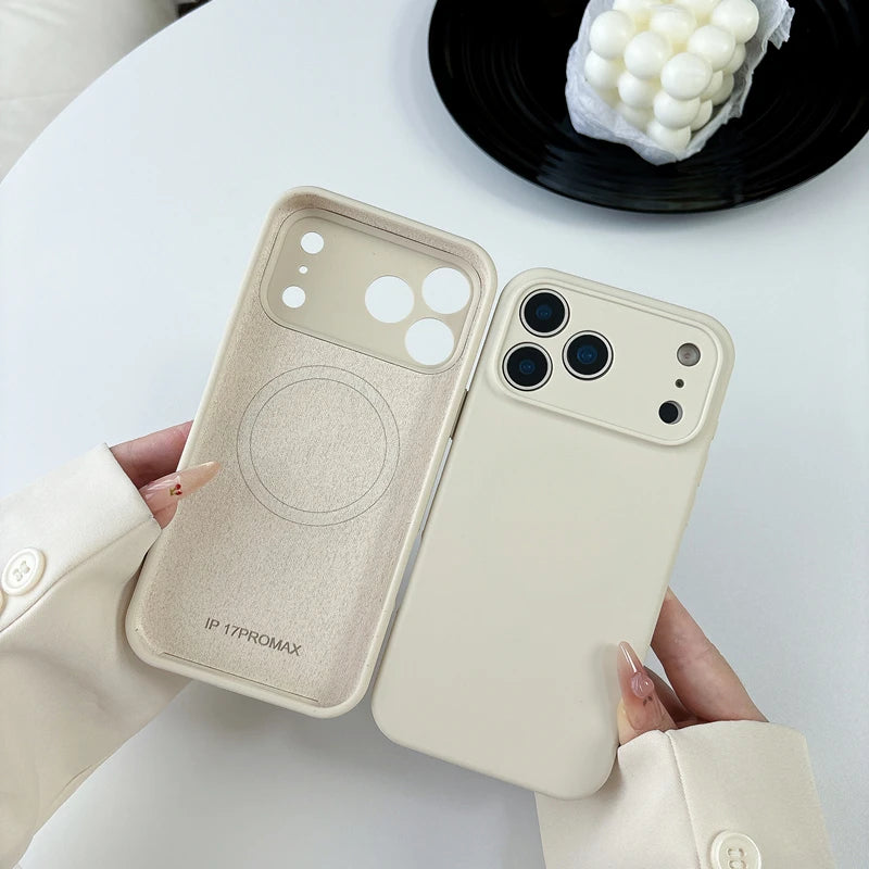Pixor Magsafe Magnetic Wireless Charging Solid Color Liquid Silicone Phone Case for IPhone 17 Pro Max 17 Air
