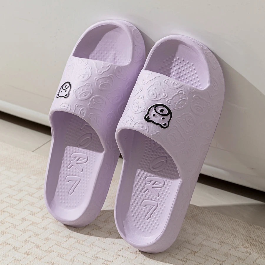 Pixor Fashion Women's Slippers Indoor Soft Sole Cartoon Bear Print