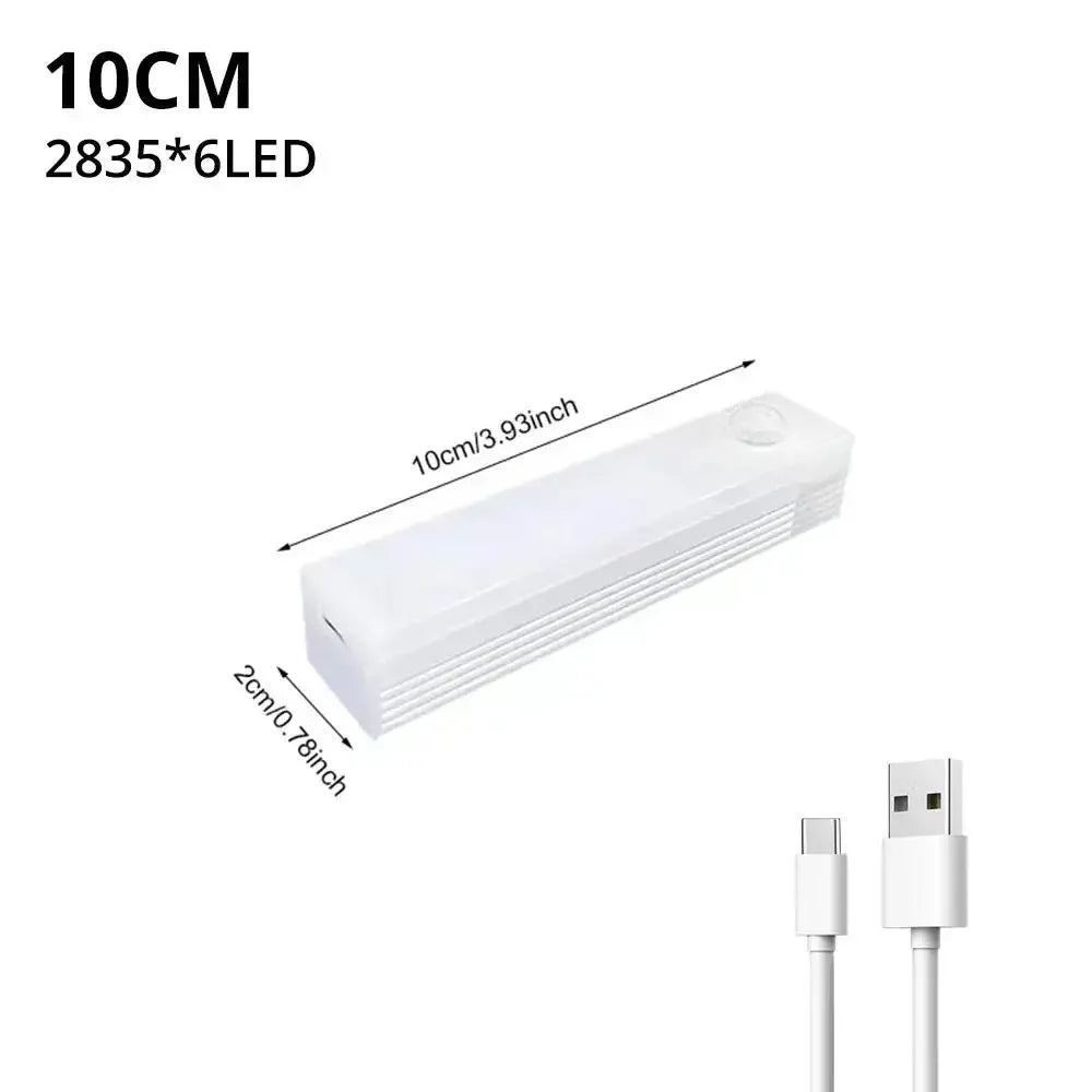 Cabinet Light USB Rechargeable Motion Sensor LED Bar Light Induction Night Light Portable Kitchen