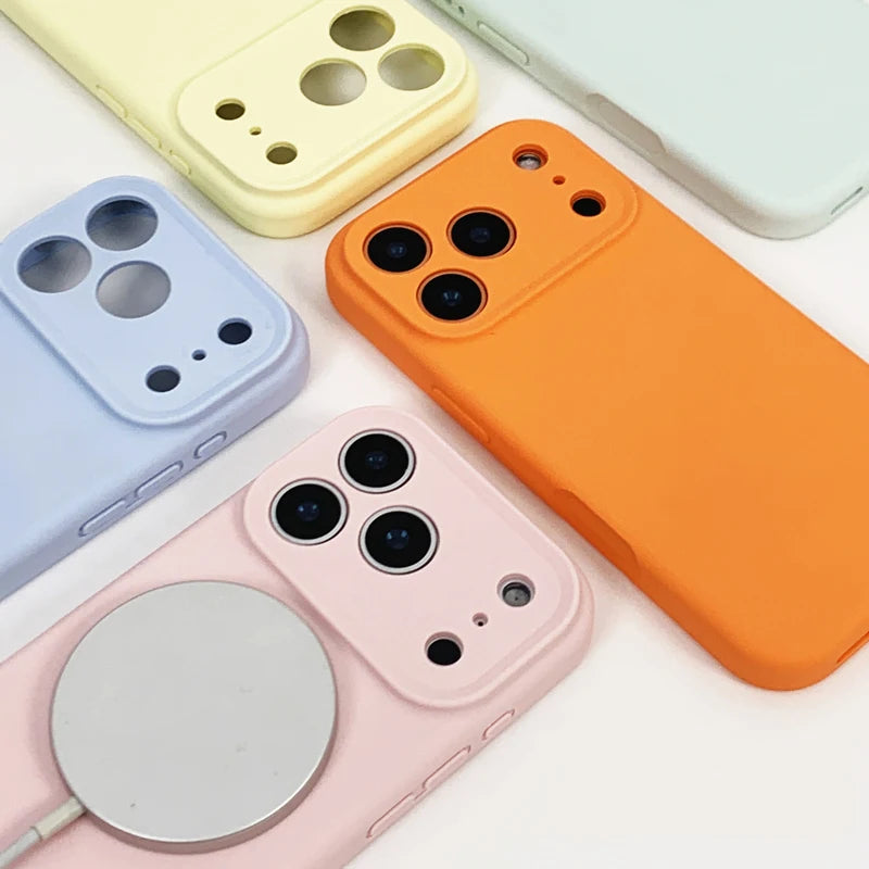 Pixor Original Liquid Silicone MagSafe Armor Case For iPhone 17 17pro max Air 16Pro 16