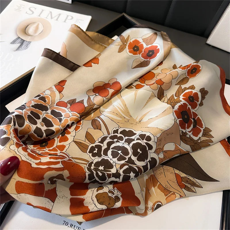 Pixor Luxury Print Spring Neck Tie Shawl