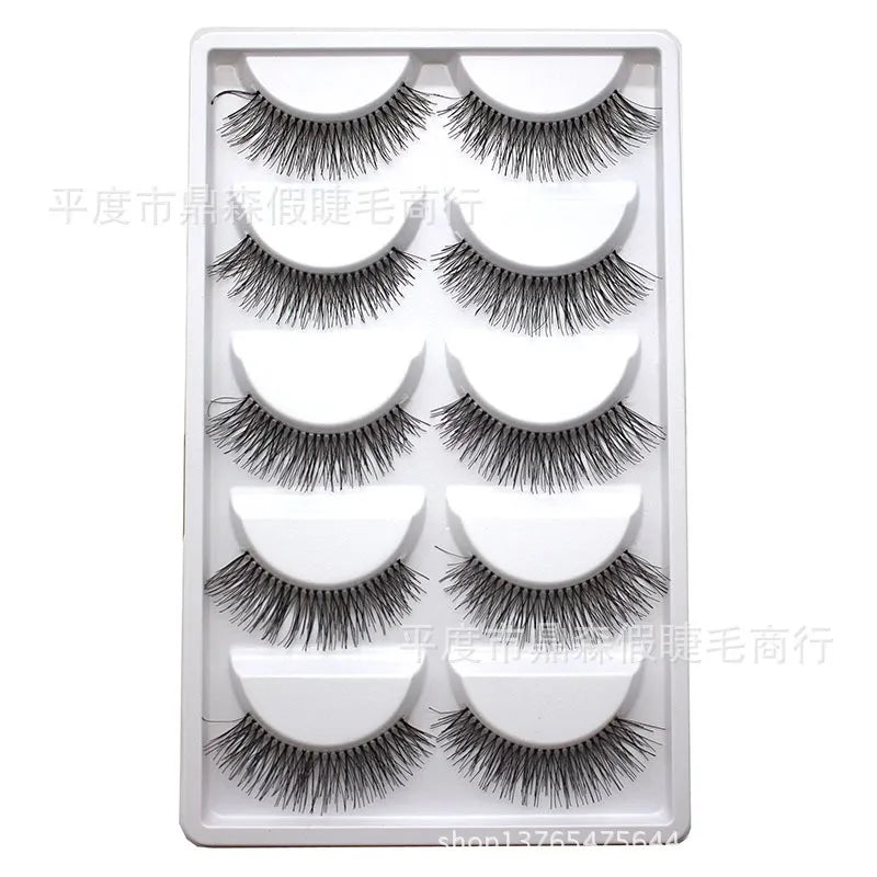 Pixor 5 Pairs Individual Lashes Wispy Women Makeup Eyelash Extension Natural