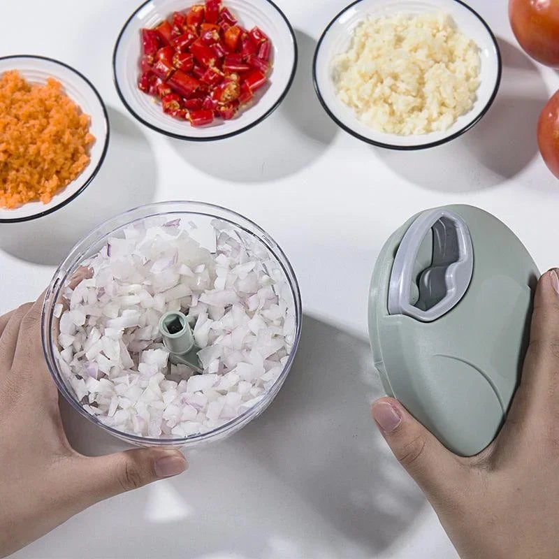 500/900ML Manual Meat Mincer Garlic Chopper Rotate Garlic Press Crusher Vegetable Onion Cutter