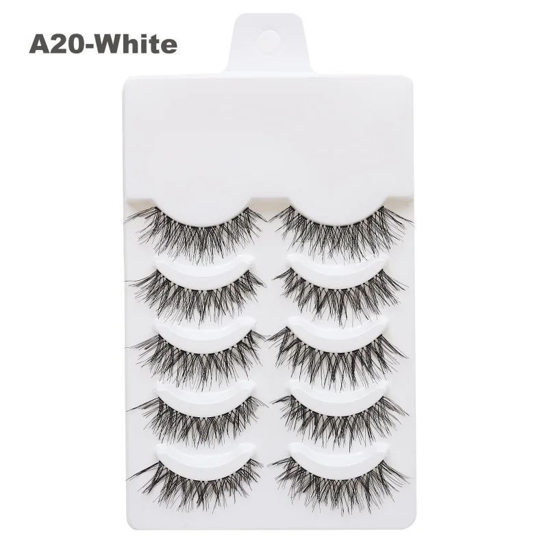 Pixor 5 Pairs Individual Lashes Wispy Women Makeup Eyelash Extension Natural