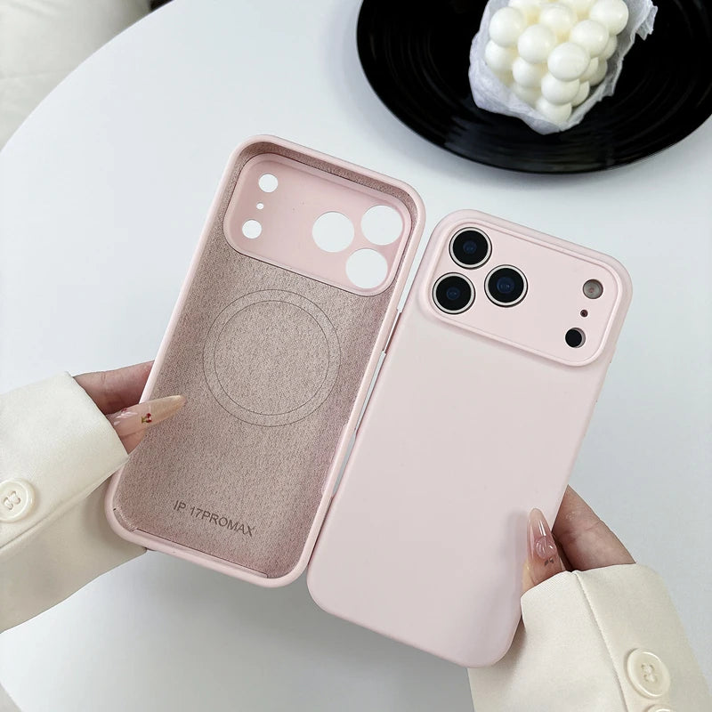 Pixor Magsafe Magnetic Wireless Charging Solid Color Liquid Silicone Phone Case for IPhone 17 Pro Max 17 Air
