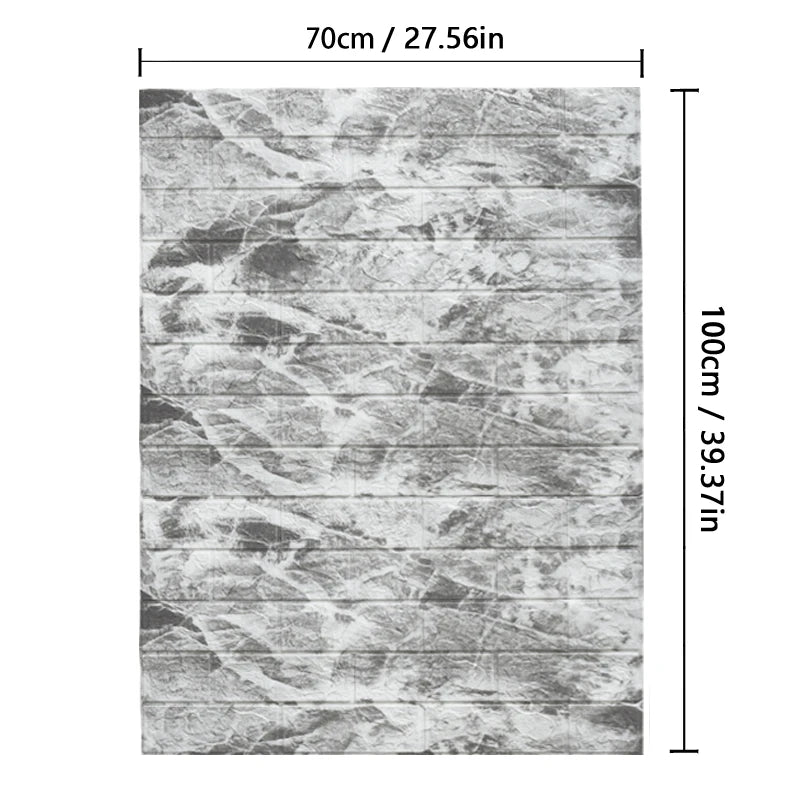 Pixor Various 3D Faux Brick Self Adhesive Vinyl Wallpaper